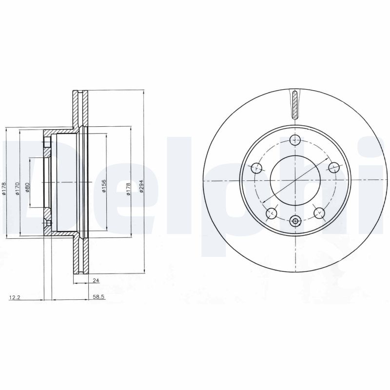 Brake Disc - BG4023 DELPHI