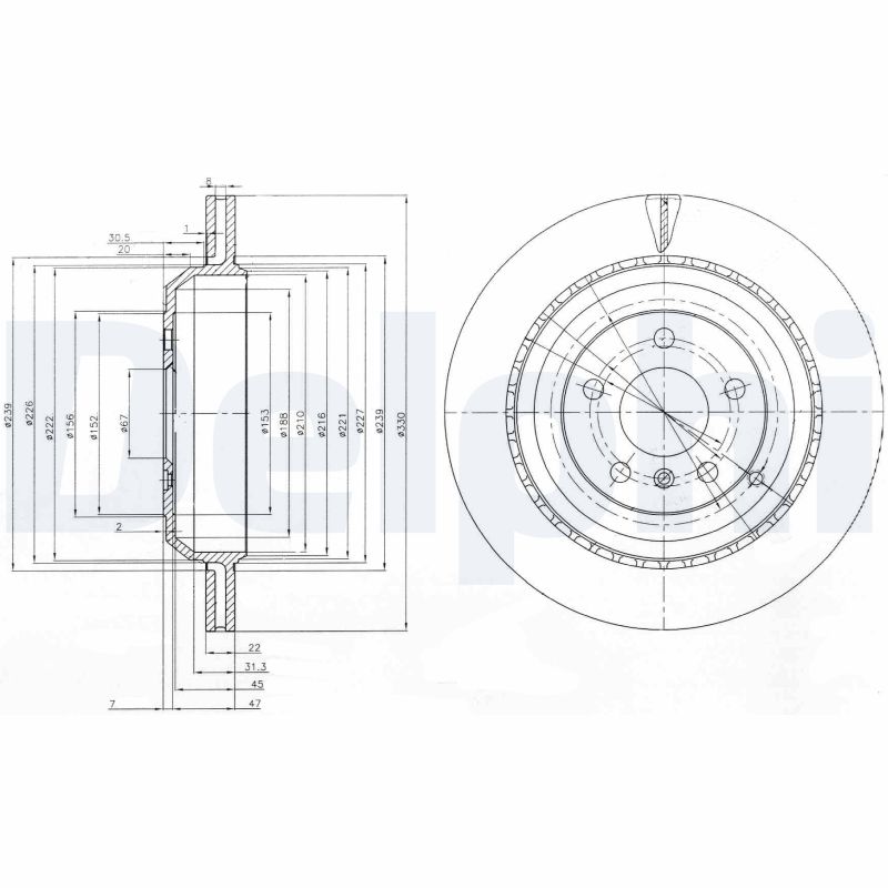 Brake Disc - BG4030 DELPHI