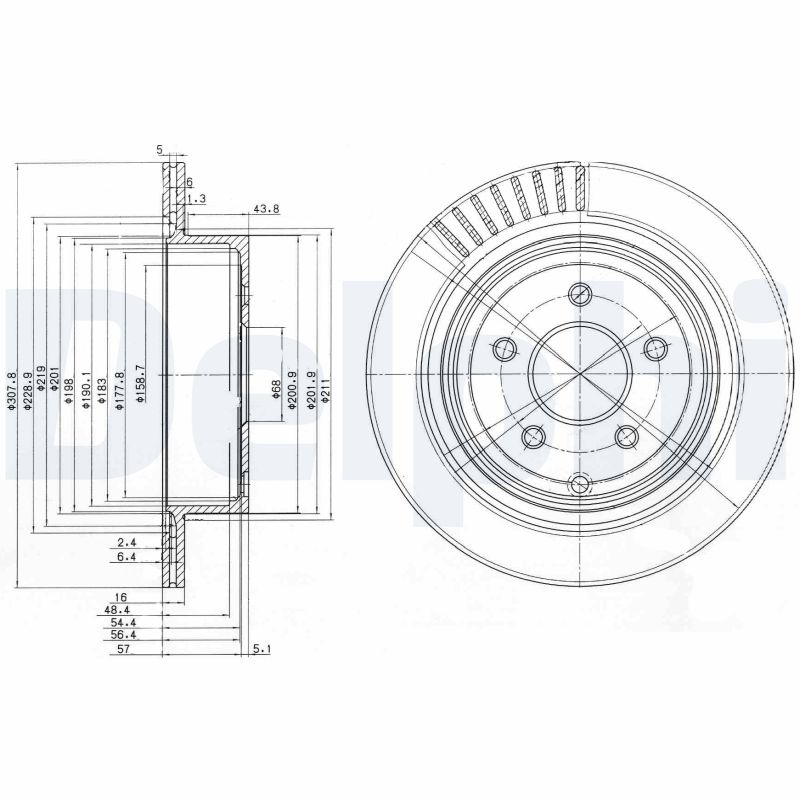 Brake Disc - BG4041 DELPHI