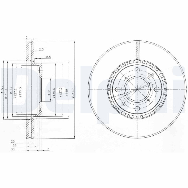 Brake Disc - BG4049C DELPHI
