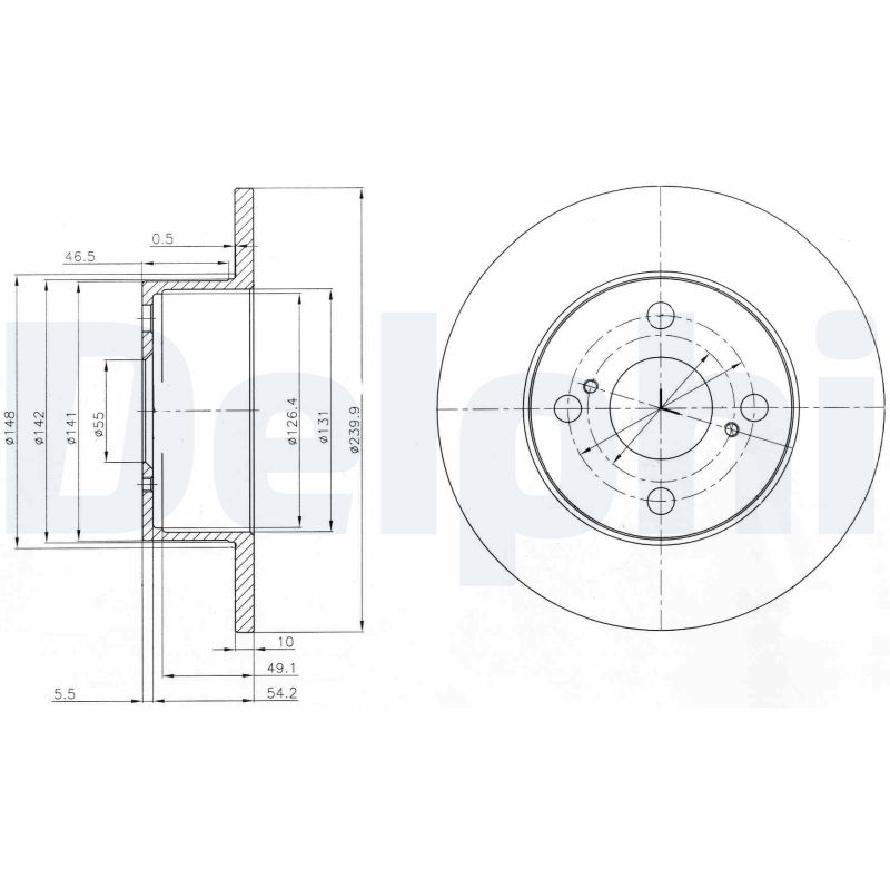 Brake Disc - BG4050 DELPHI