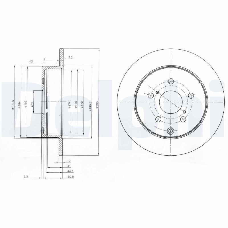 Brake Disc - BG4051 DELPHI