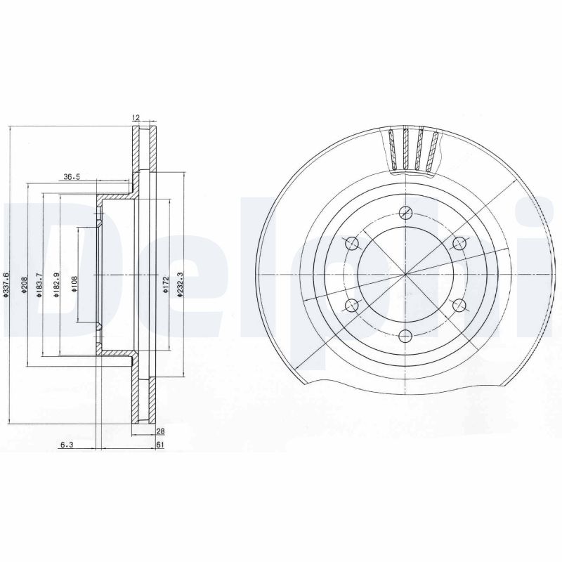 Brake Disc - BG4052 DELPHI