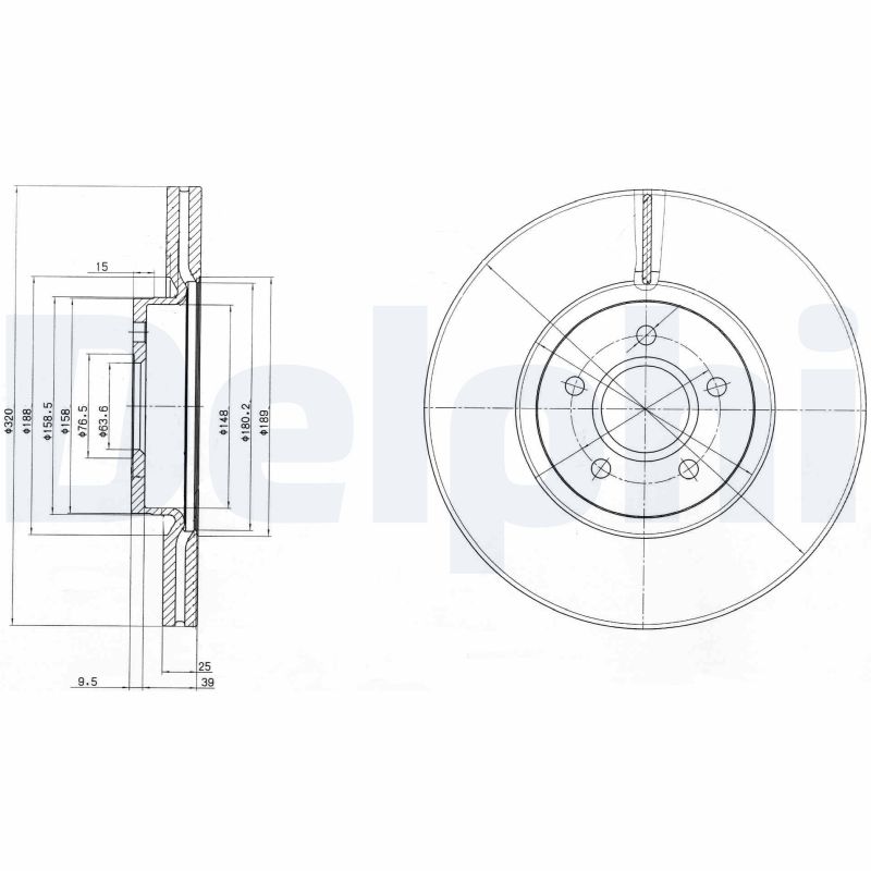 Brake Disc - BG4056C DELPHI