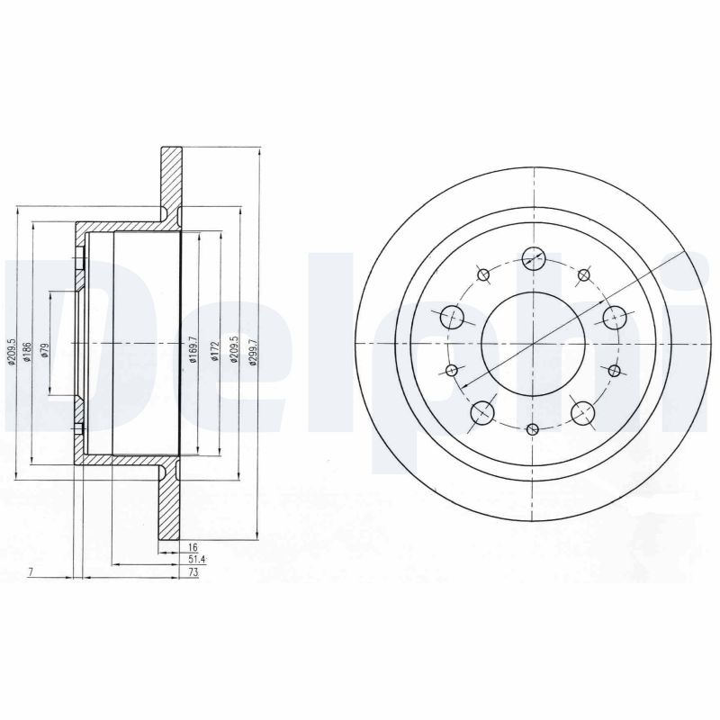 Brake Disc - BG4062 DELPHI