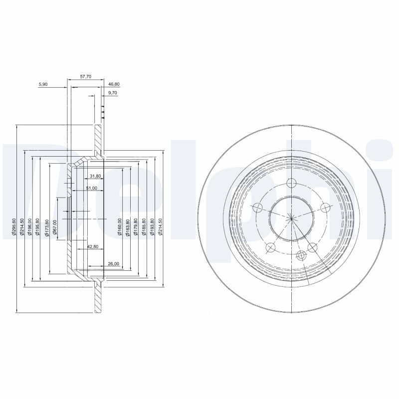 Brake Disc - BG4063C DELPHI