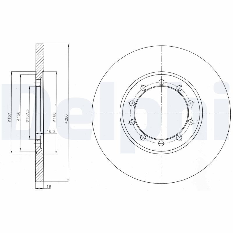 Brake Disc - BG4075 DELPHI