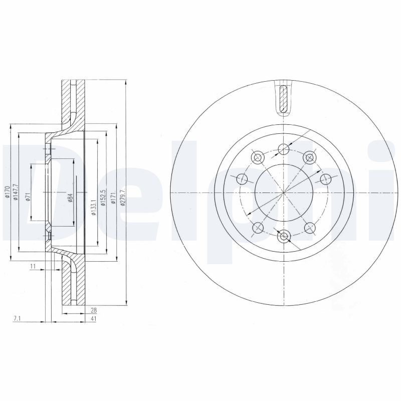 Brake Disc - BG4084 DELPHI