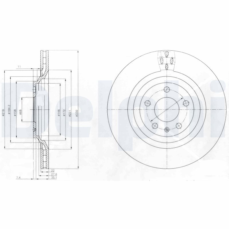 Brake Disc - BG4087 DELPHI
