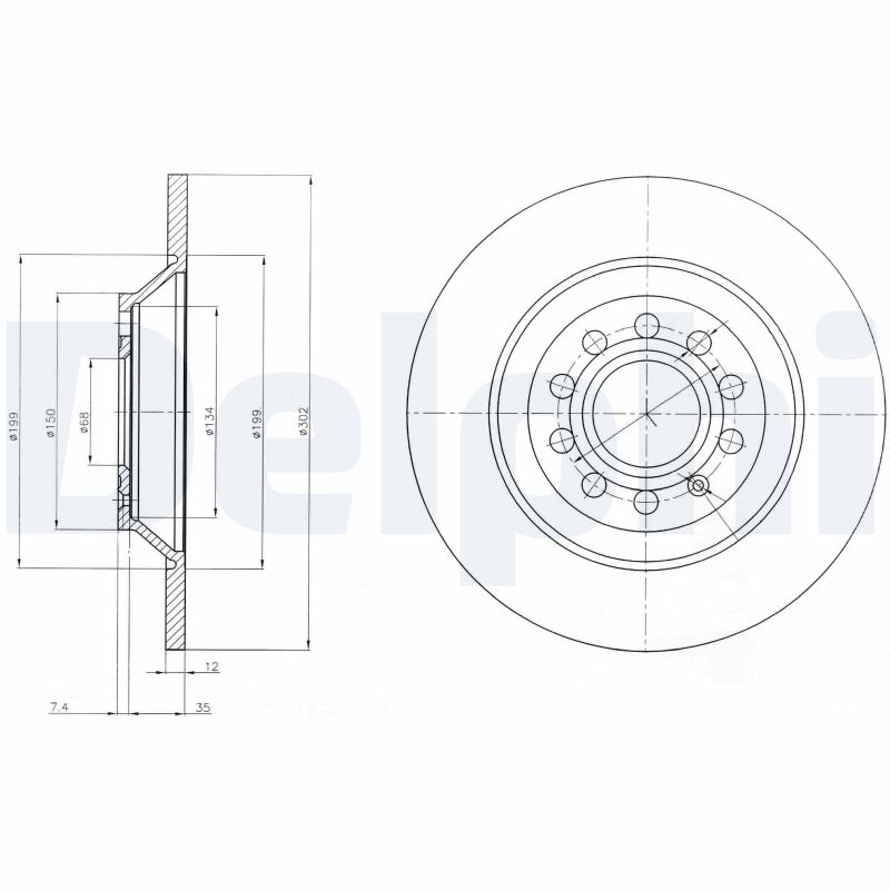 Brake Disc - BG4088 DELPHI