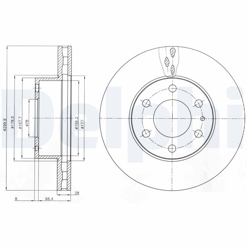Brake Disc - BG4100 DELPHI