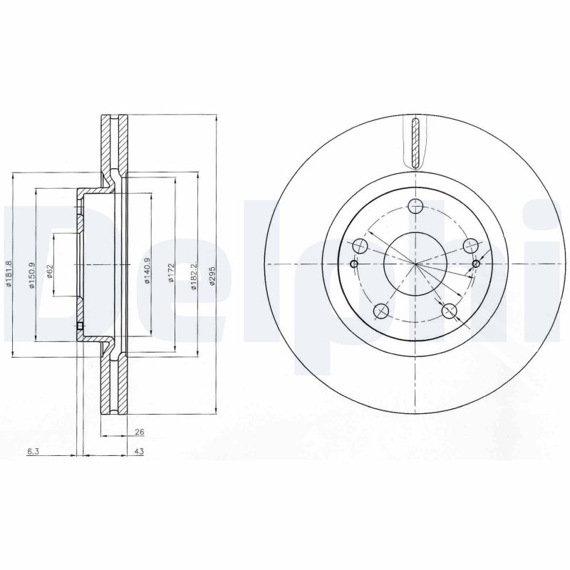 Brake Disc - BG4113 DELPHI