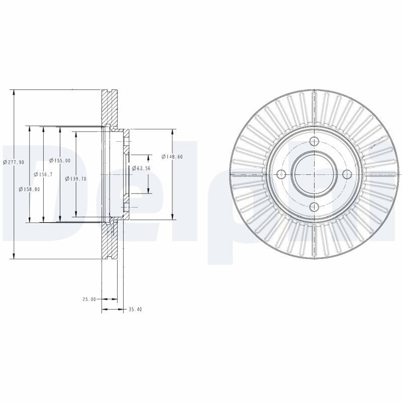Brake Disc - BG4117 DELPHI