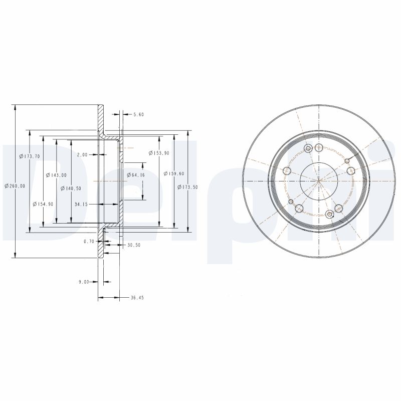 Brake Disc - BG4118C DELPHI
