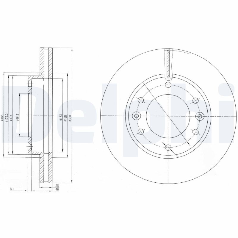 Brake Disc - BG4137 DELPHI