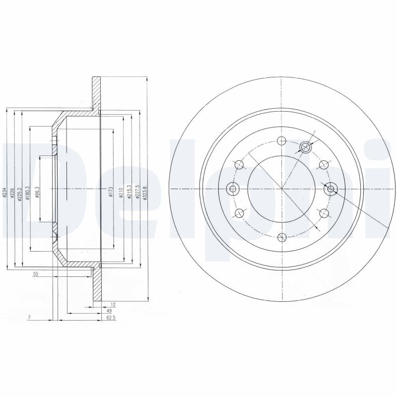 Brake Disc - BG4138 DELPHI