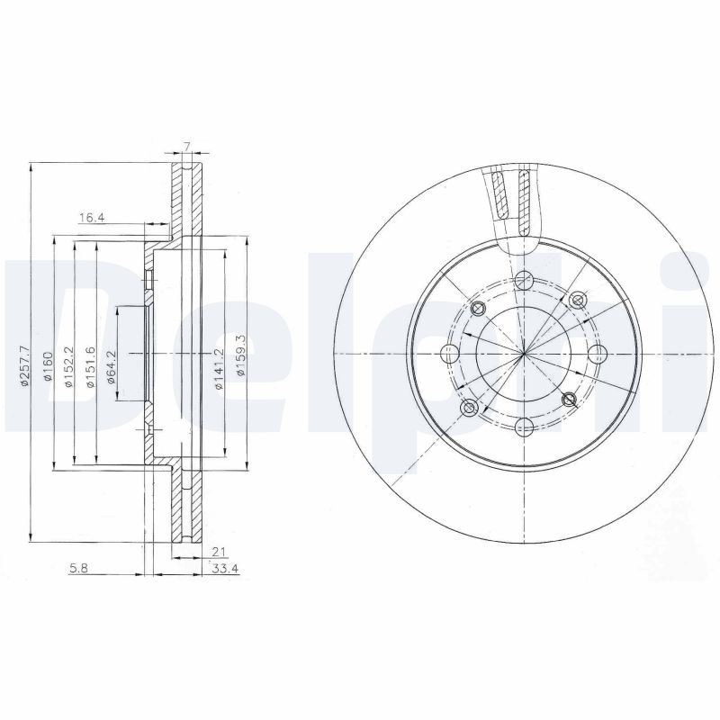 Brake Disc - BG4148C DELPHI