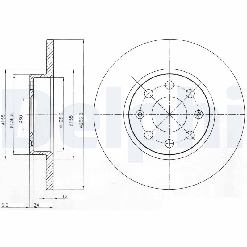 Brake Disc - BG4155 DELPHI