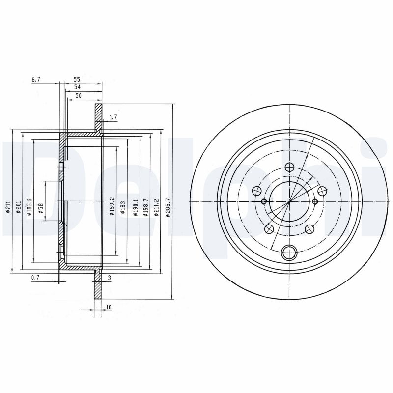 Brake Disc - BG4158 DELPHI