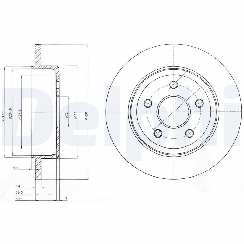 Brake Disc - BG4160 DELPHI