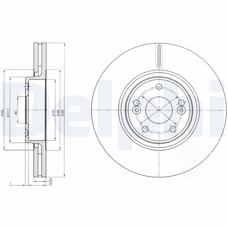 Brake Disc - BG4167 DELPHI