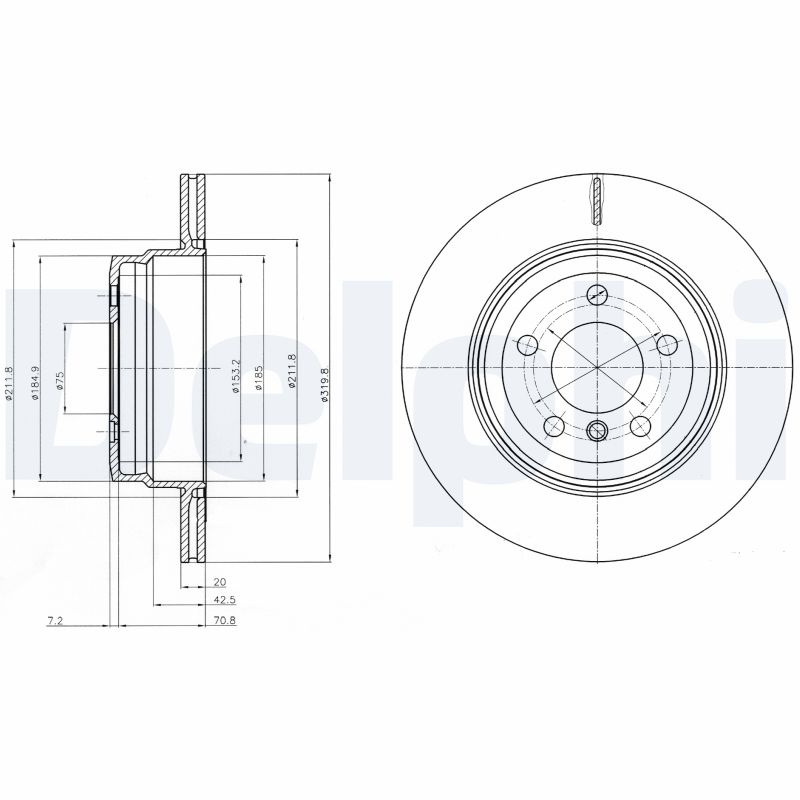 Brake Disc - BG4168 DELPHI