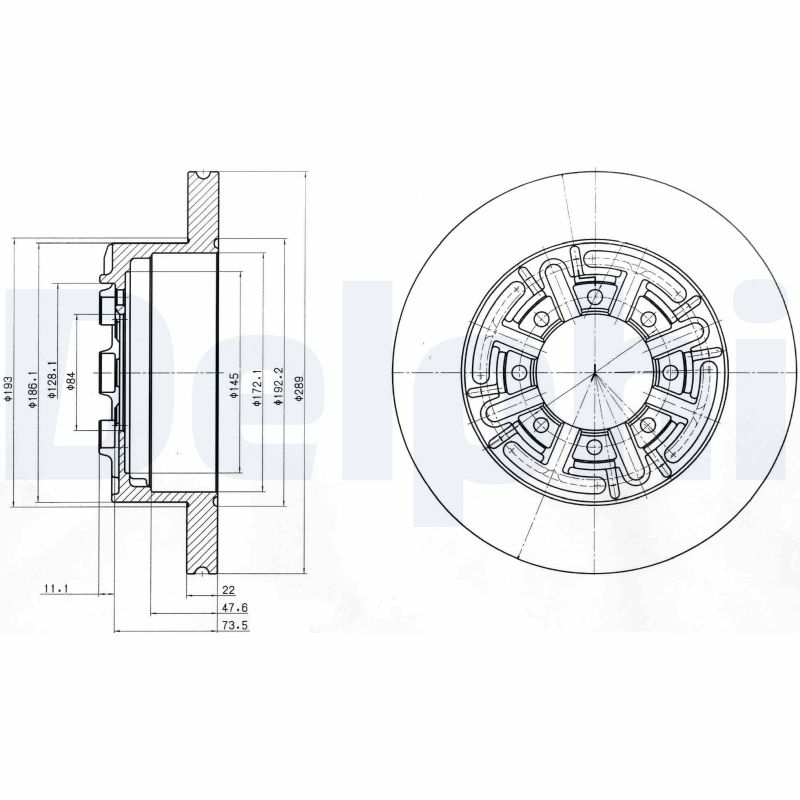 Brake Disc - BG4171 DELPHI