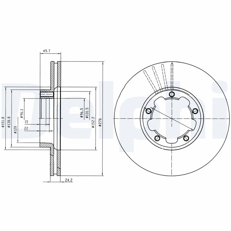 Brake Disc - BG4173 DELPHI