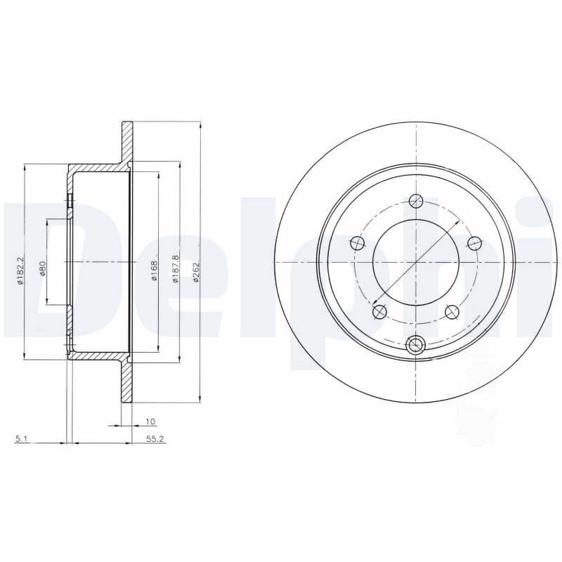 Brake Disc - BG4179 DELPHI