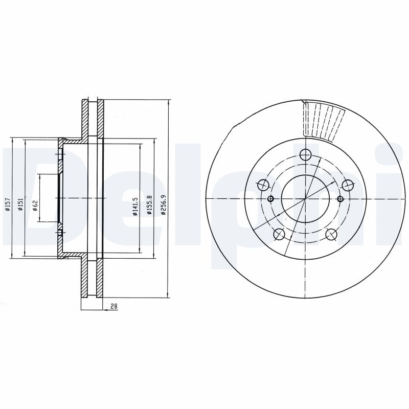 Brake Disc - BG4181 DELPHI