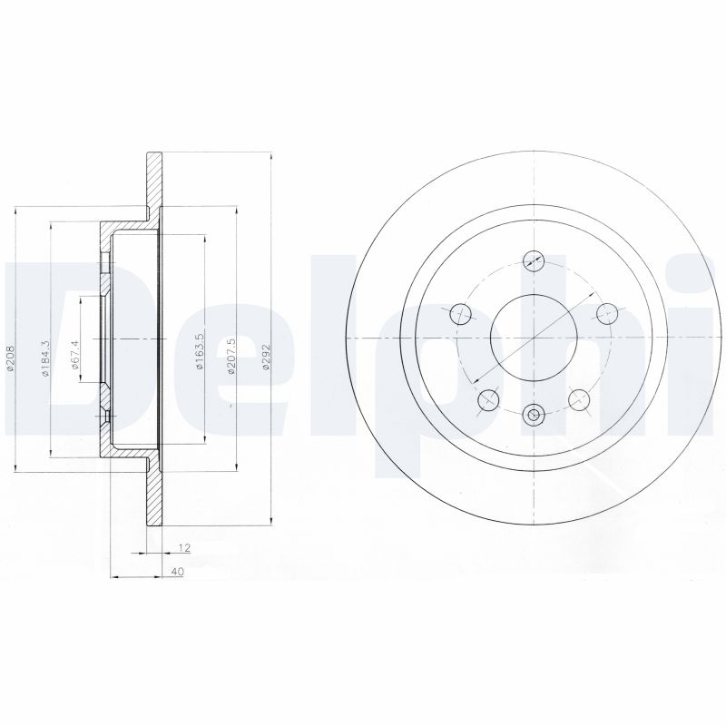 Brake Disc - BG4188 DELPHI