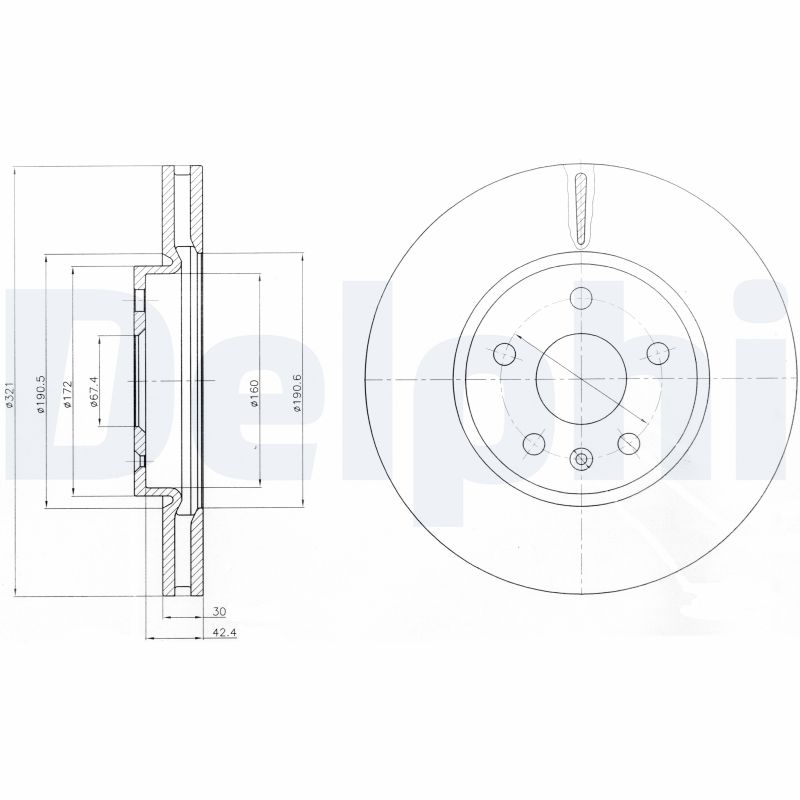 Brake Disc - BG4189C DELPHI
