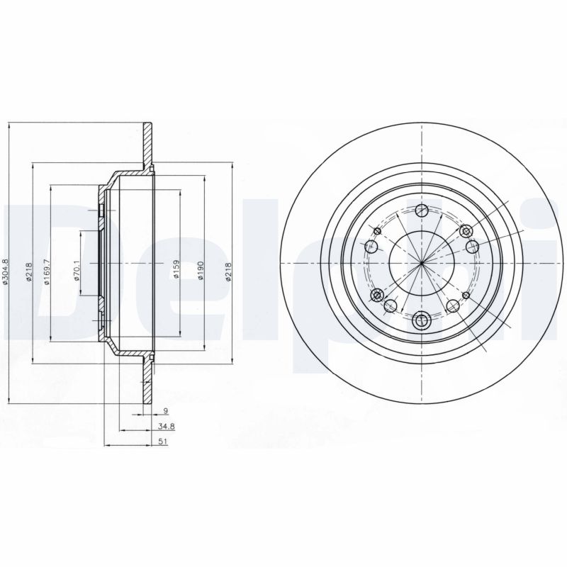 Brake Disc - BG4196C DELPHI