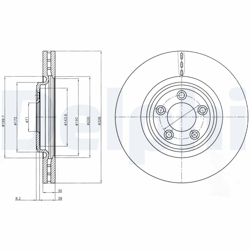Brake Disc - BG4203C DELPHI