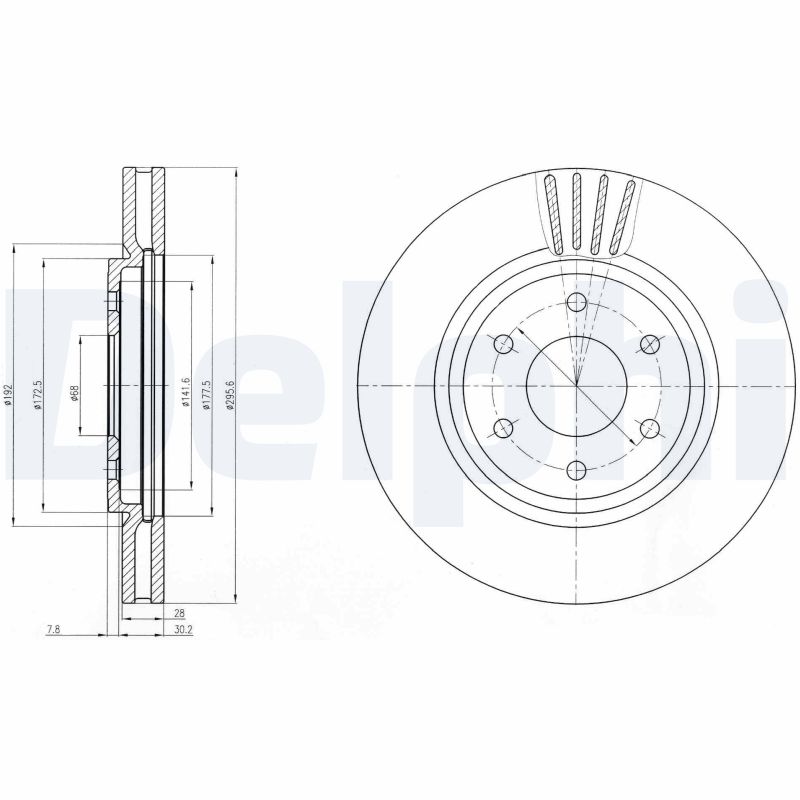 Brake Disc - BG4205 DELPHI