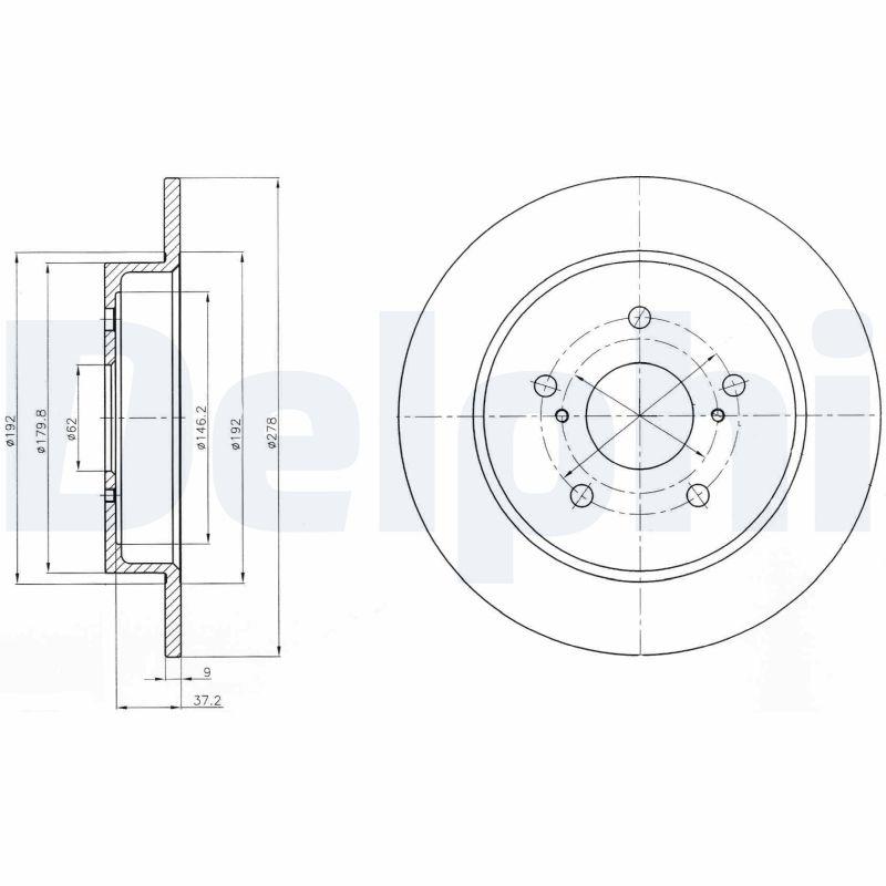 Brake Disc - BG4222 DELPHI
