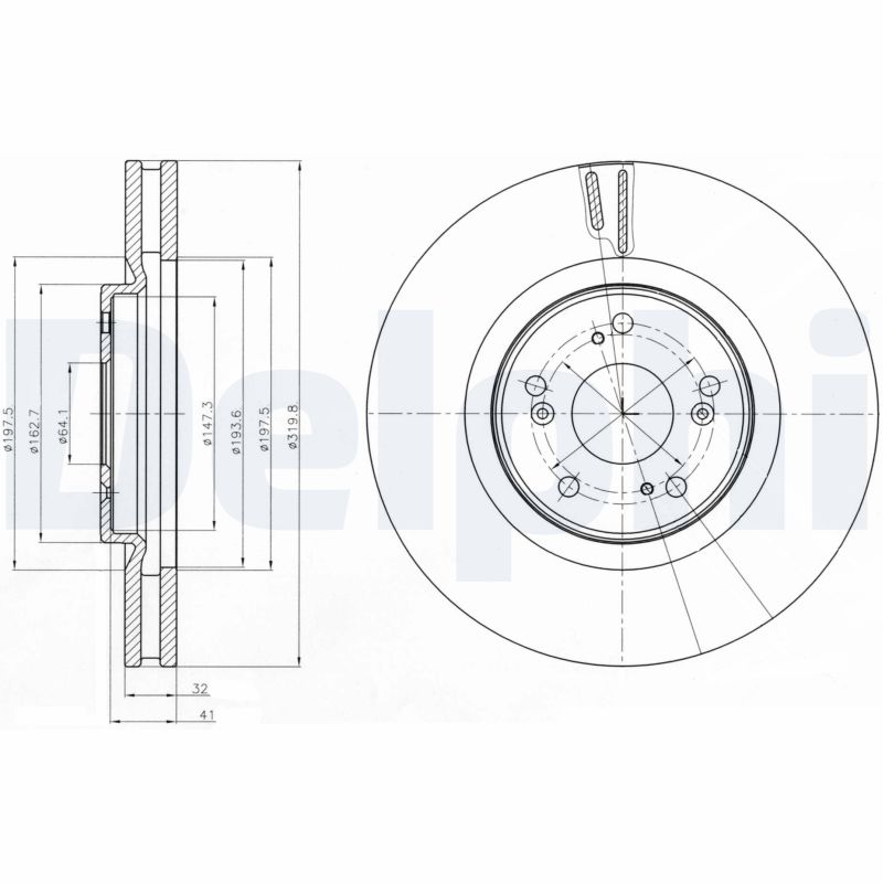 Brake Disc - BG4225 DELPHI