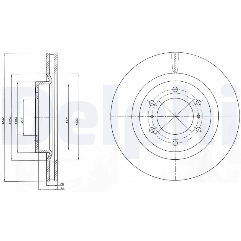 Brake Disc - BG4228 DELPHI