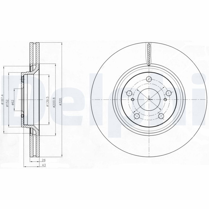 Brake Disc - BG4235 DELPHI