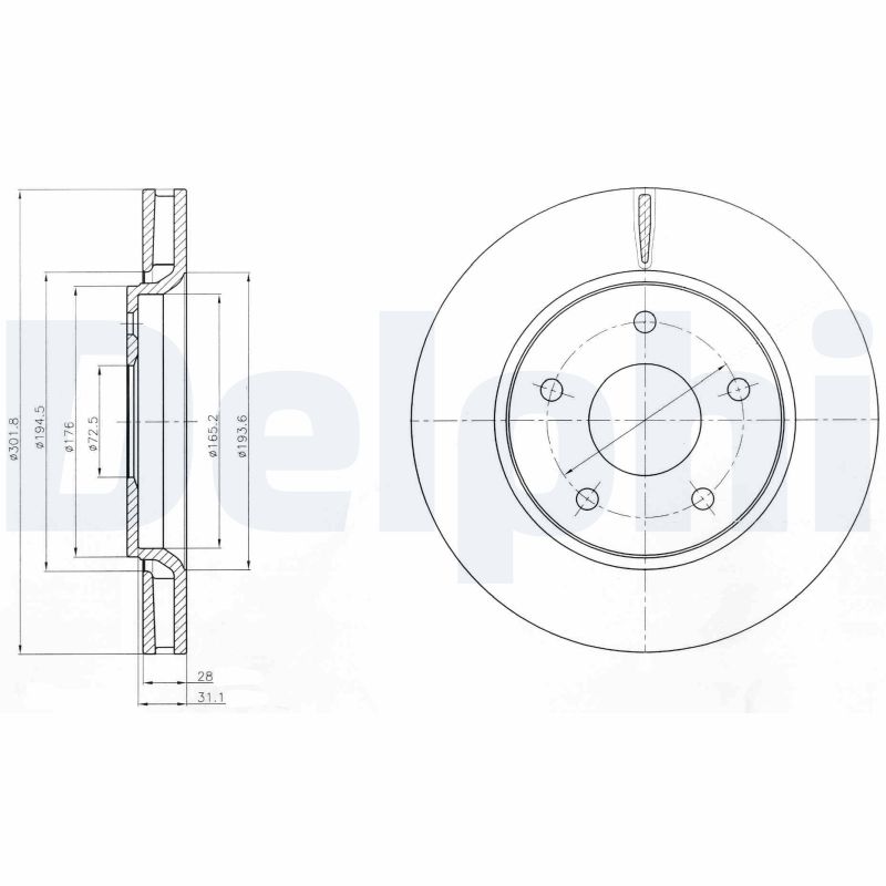 Brake Disc - BG4248 DELPHI