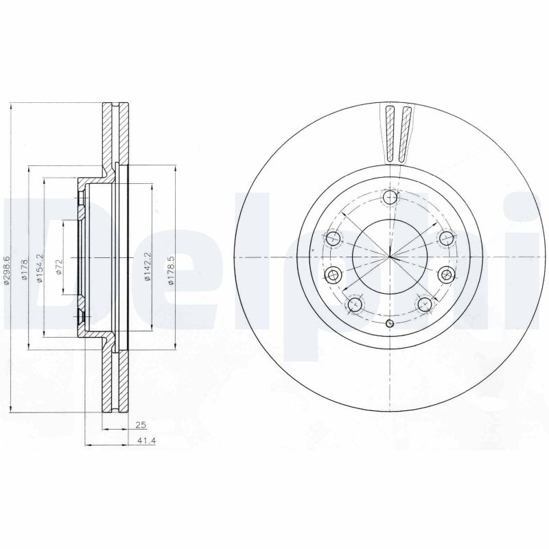 Brake Disc - BG4255C DELPHI