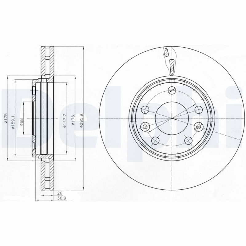 Brake Disc - BG4264 DELPHI