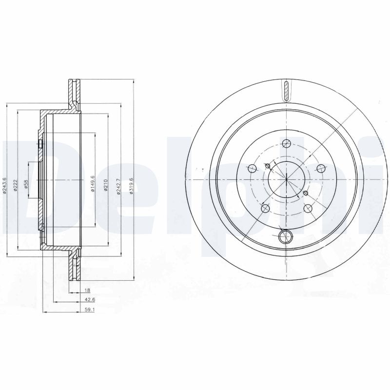Brake Disc - BG4267 DELPHI