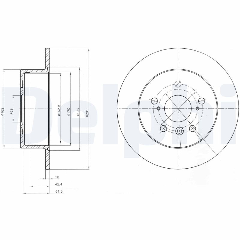 Brake Disc - BG4268 DELPHI