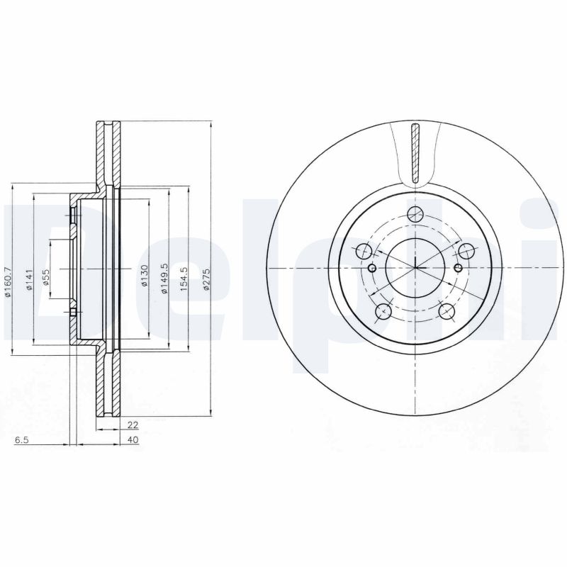 Brake Disc - BG4277 DELPHI