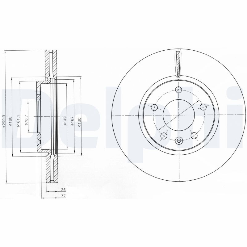 Brake Disc - BG4278C DELPHI