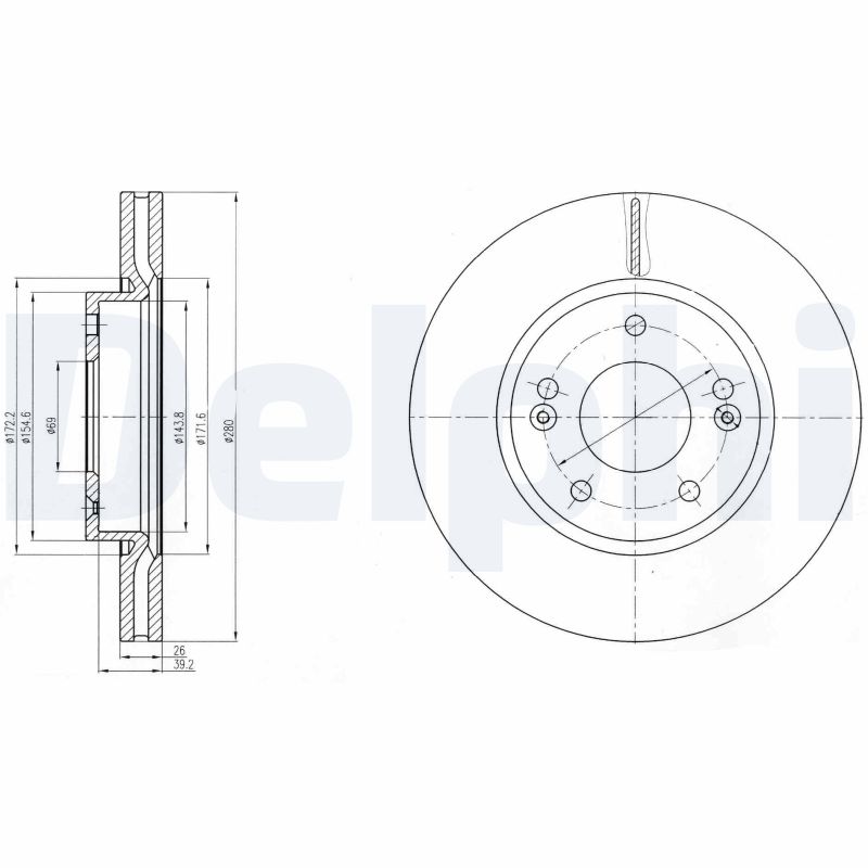 Brake Disc - BG4281C DELPHI