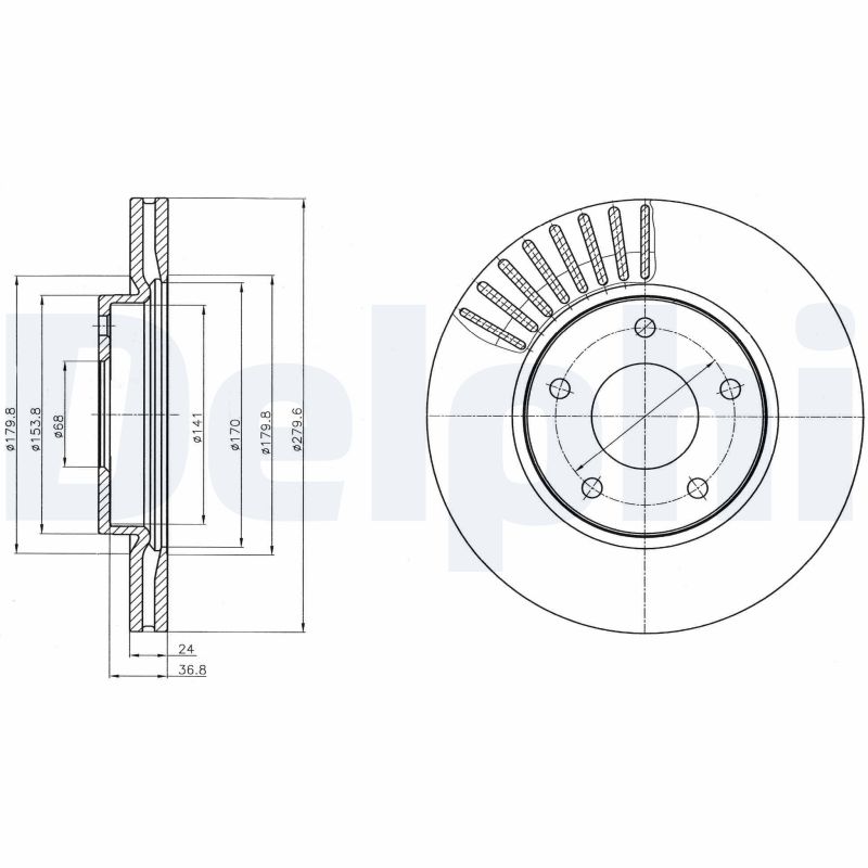 Brake Disc - BG4282C DELPHI