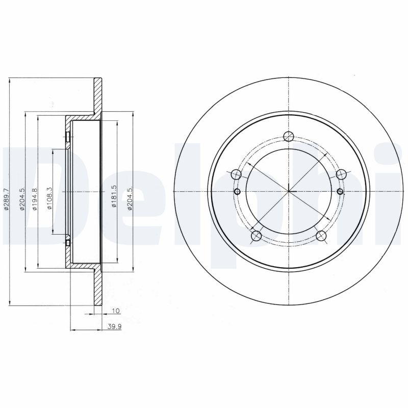 Brake Disc - BG4289 DELPHI