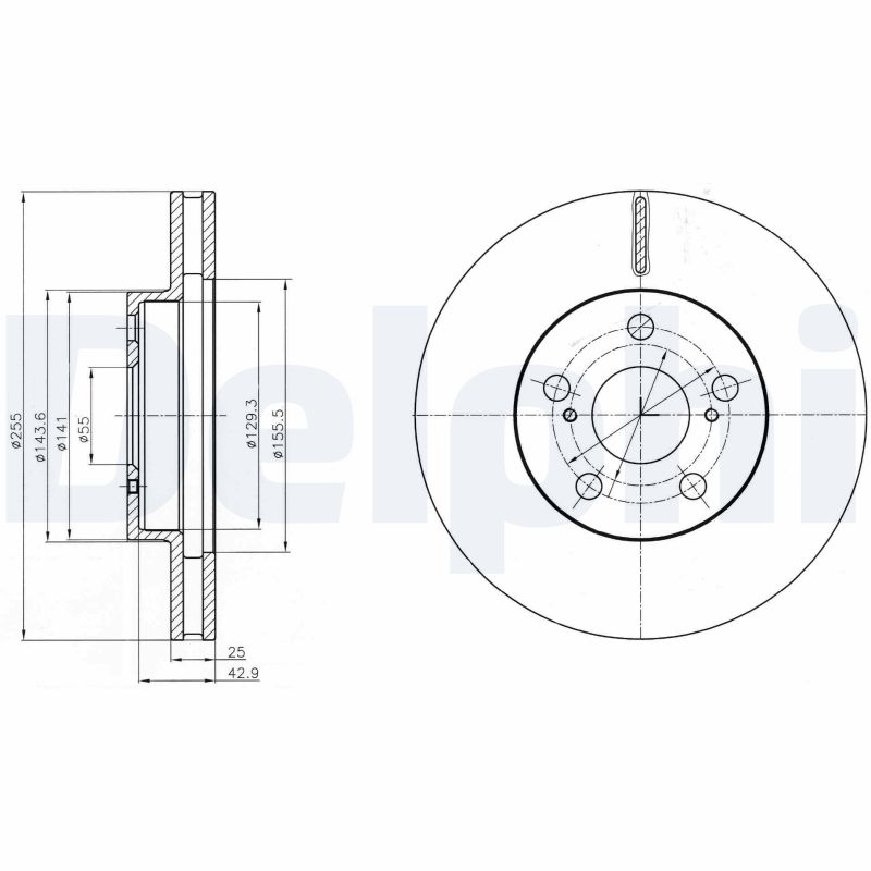 Brake Disc - BG4290 DELPHI